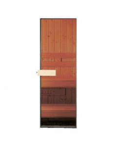 24"x80" All Glass Pre-Hung Bronze Tinted Tempered Glass Sauna Door