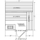 6x6 Clear White Aspen Custom Sauna Kit