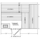 6x9 Clear Western Red Cedar Custom Sauna Kit