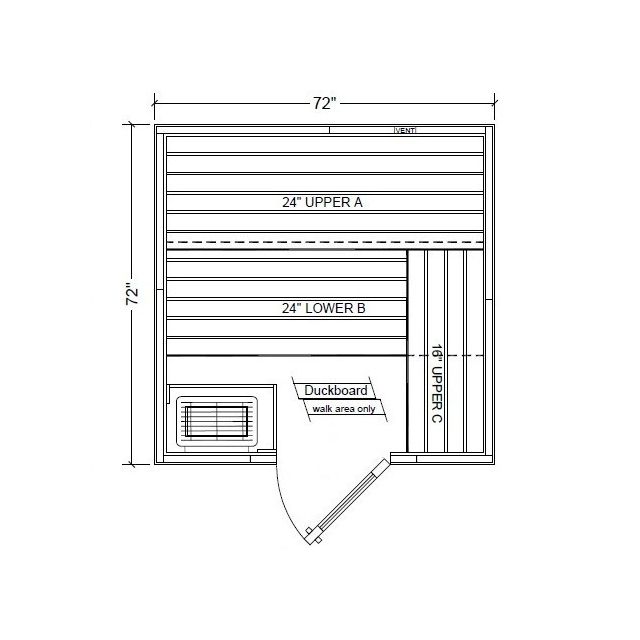 Polar PB66 Outdoor Pre-Built Sauna