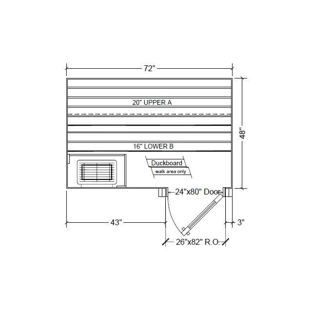 4x6 Clear White Aspen Custom Sauna Kit